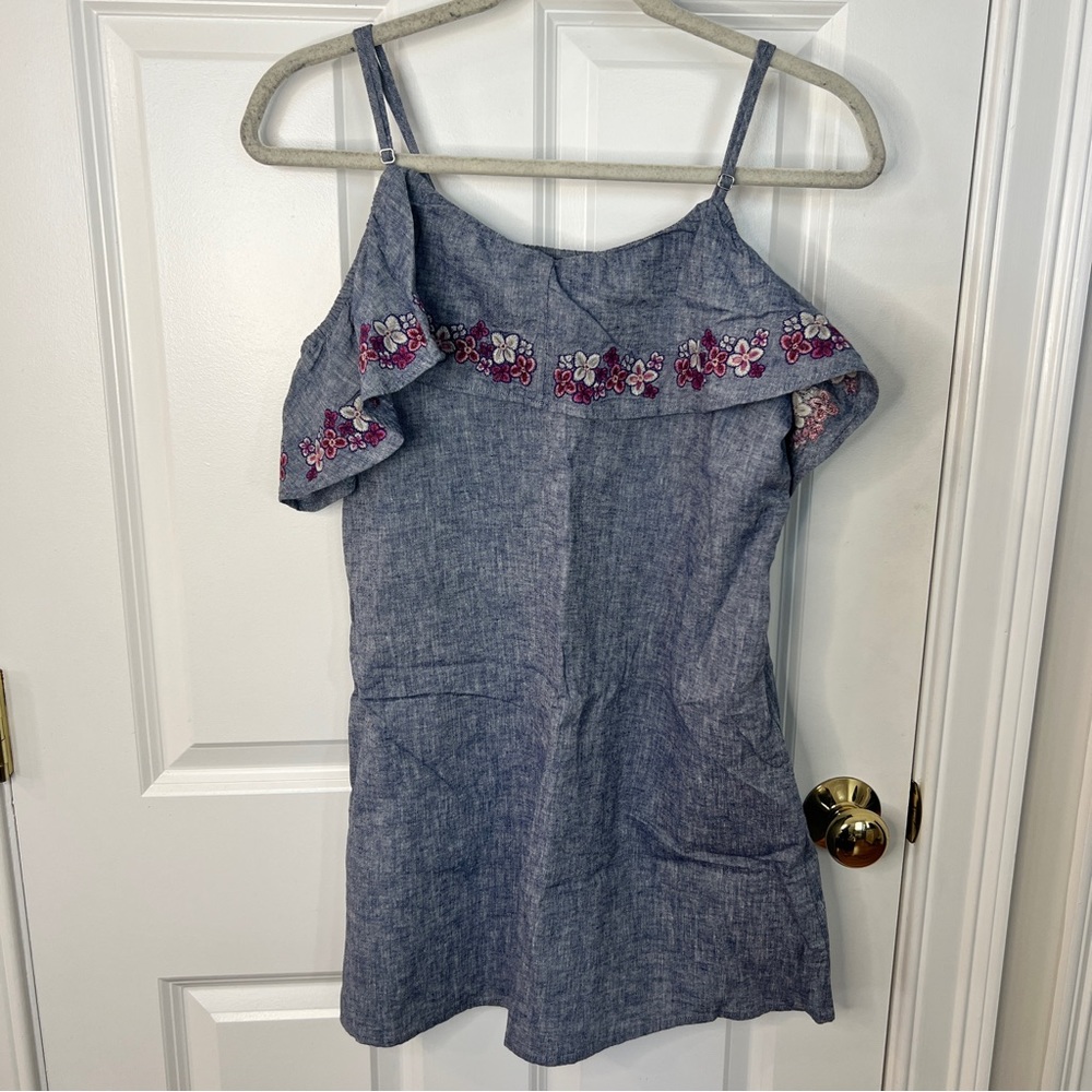 Express Embroidered Denim Dress